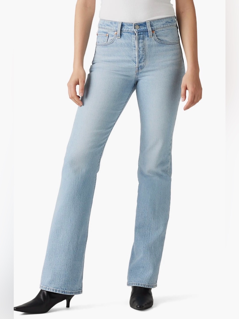 Levi’s Wedgie Bootcut Light Blue Women's 30 Jeans Blasted Stone Clean